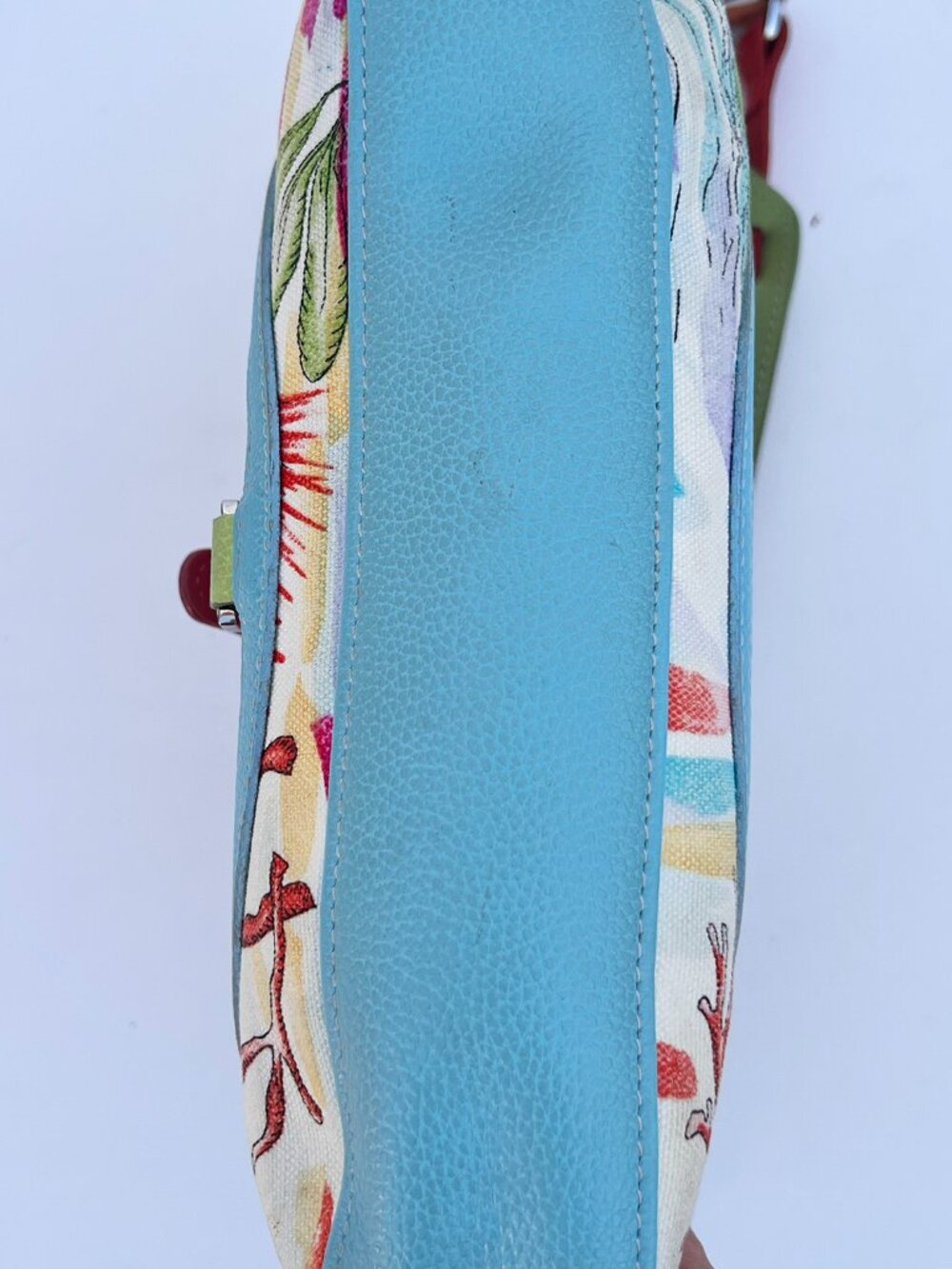 Longchamp Nautical Coastal Marine Coral Print Leather Shoulder Bag - Picture 6 of 13
